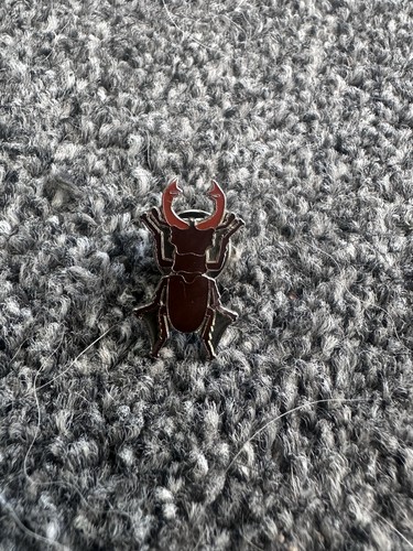 Stag beatle pin badge - beatle,