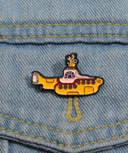 Yellow submarine enamel pin - enamel,