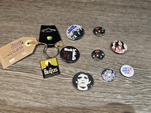 Vintage rock pin badge lot - badge,