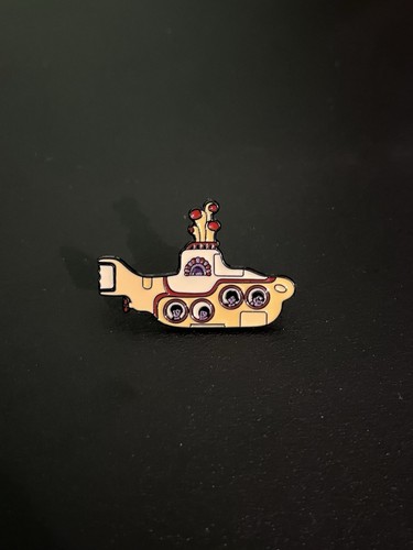 Yellow submarine enamel - submarine, pin