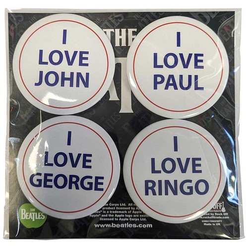 The beatles button badge - beatles, pack